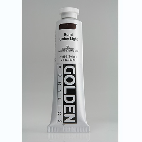 Golden, Heavy Body, Acrylic, Paint, 2oz, Burnt Umber Light